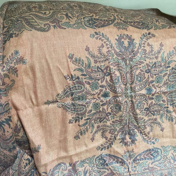 Paisley earth tones large shawl scarf or wrap shades of browns gold green - Picture 13 of 13